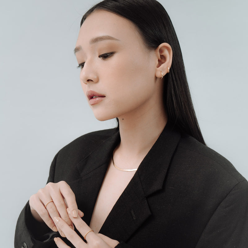 Basic Hoop Huggies | Made Different Co | Singapore Personalised Jewellery